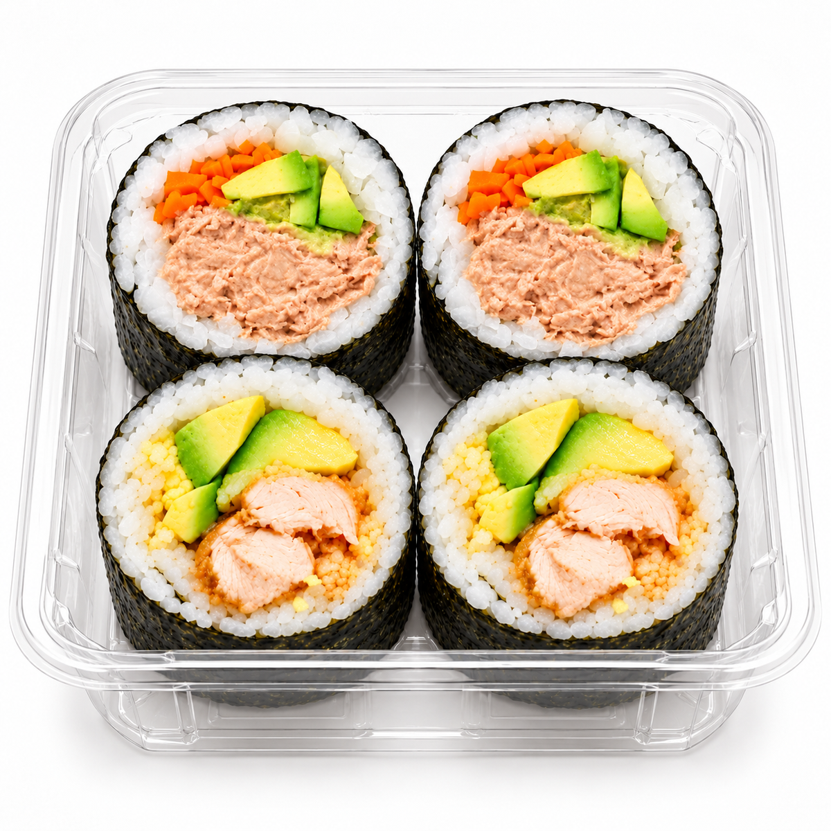 Crispy Chicken Avocado Sushi Roll + Tuna Sushi Roll