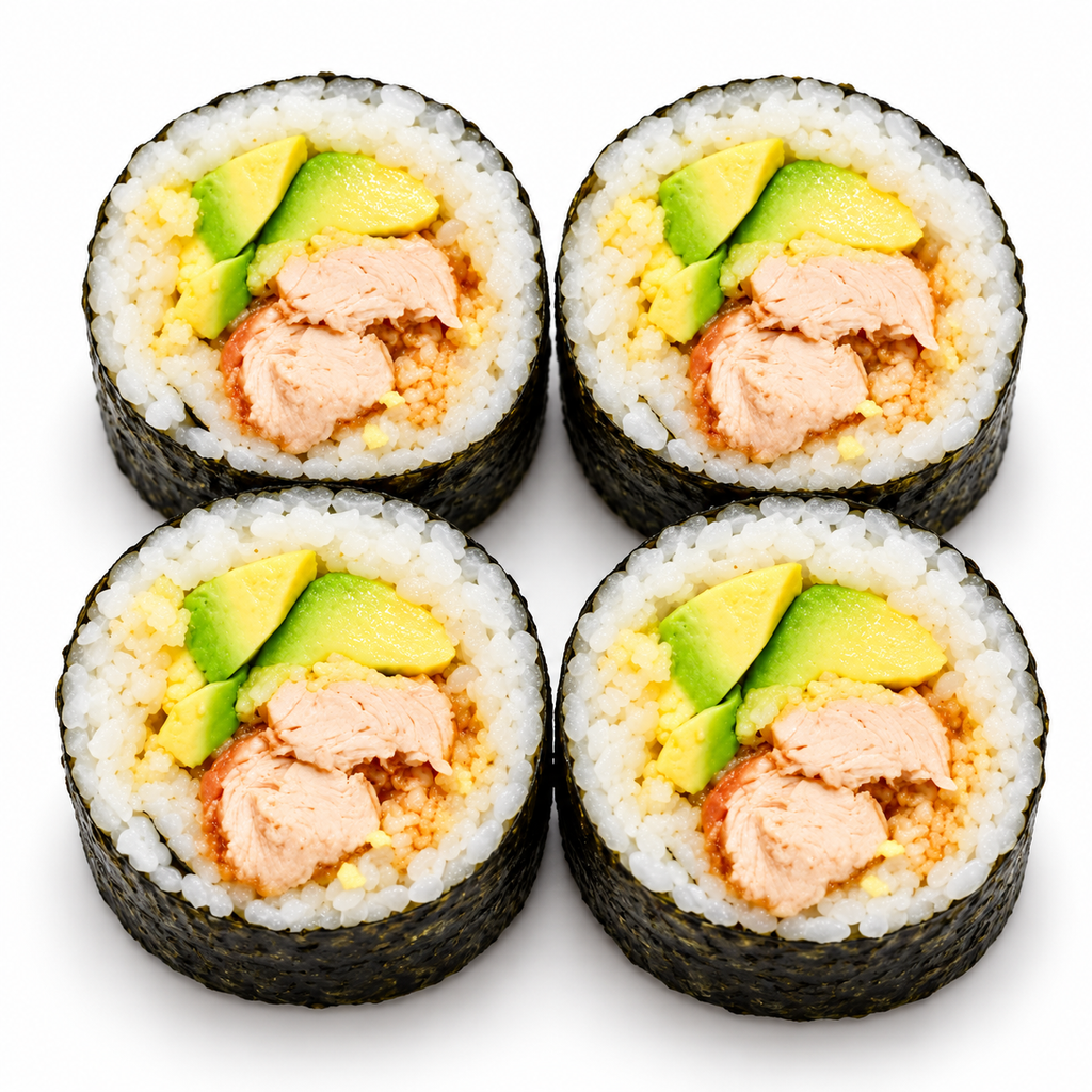 Crispy Chicken Avocado Sushi Roll