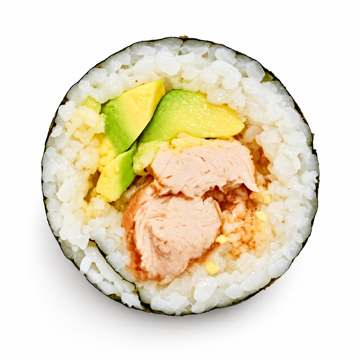 Crispy Chicken Avocado Sushi Roll