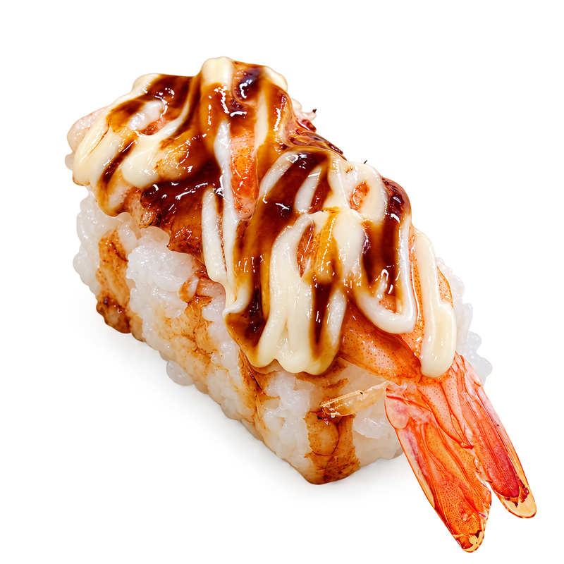 Grilled Shrimp with Teriyaki Nigiri