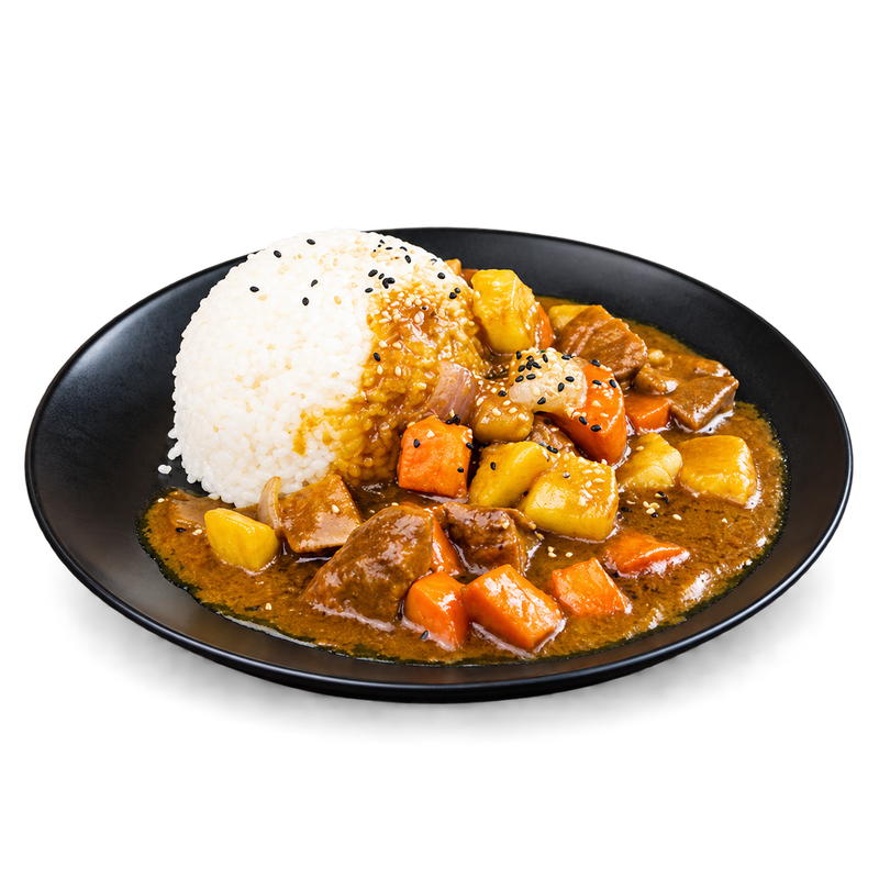 Beef on Rice with Japanese Curry